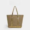Neue Canvas Pailletten Große Kapazität Tragetasche mit Farbblock Retro Schulter- und Crossbody-Stil