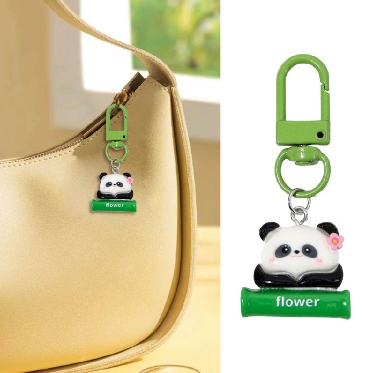 Fashionable 8 Pieces Lovely Panda Keychains Portable for Keys and Personalizing Bags Craft with Acrylic Materials