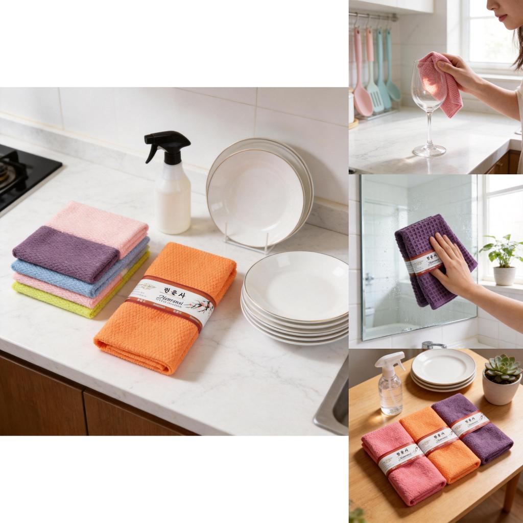 Home Cleaning Fish Scale Cloth Dualsided Absorbent Glass Mirror And Wine Cup Wiper
