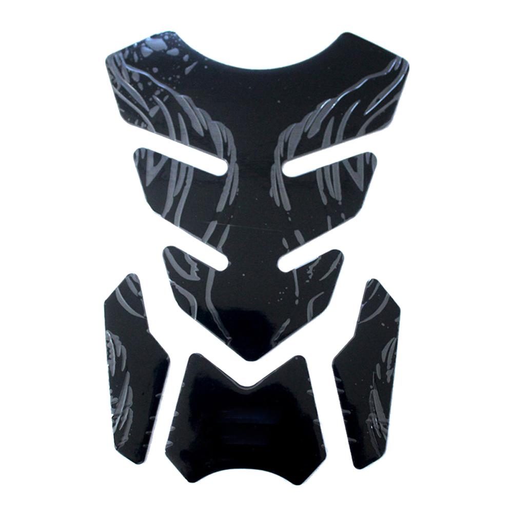 

Для Honda Yamaha Tankpad наклейка Fishbone 3D Tank Pad Наклейки Защитная крышка для масла и газа Украшение Пламя Аксессуары для мотоциклов чёрный