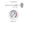 Küchenthermometer mit Topfclip, Sofortablesendes Fleischthermometer, Langfühler-Zifferblattthermometer zum Kochen, Süßigkeitenherstellen, Frittieren