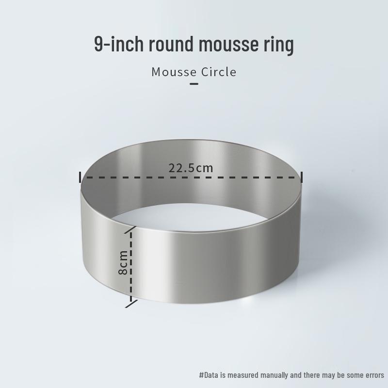 Round Square Heart-Shaped Mousse & Tower Ring, 4-10 Inch, Stainless Steel Baking Mold.