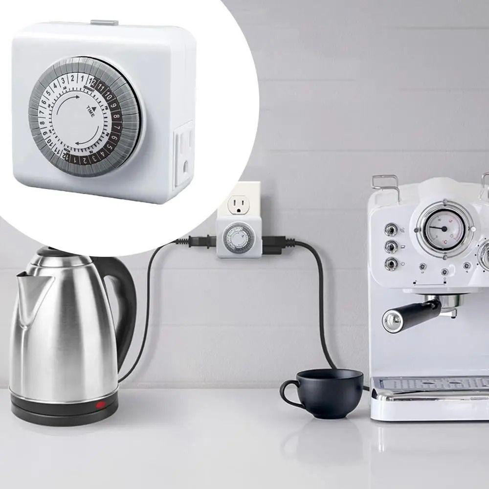 24-Hour Cycle Plug-in Timer 15A 1250W US Plug Timer Automatic Shutdown Timer  Daily On/Off Cycle