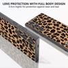 ABEEL For Samsung Galaxy S24 Ultra Case Leather Coated PC+TPU Back Phone Cover with Leopard Pattern