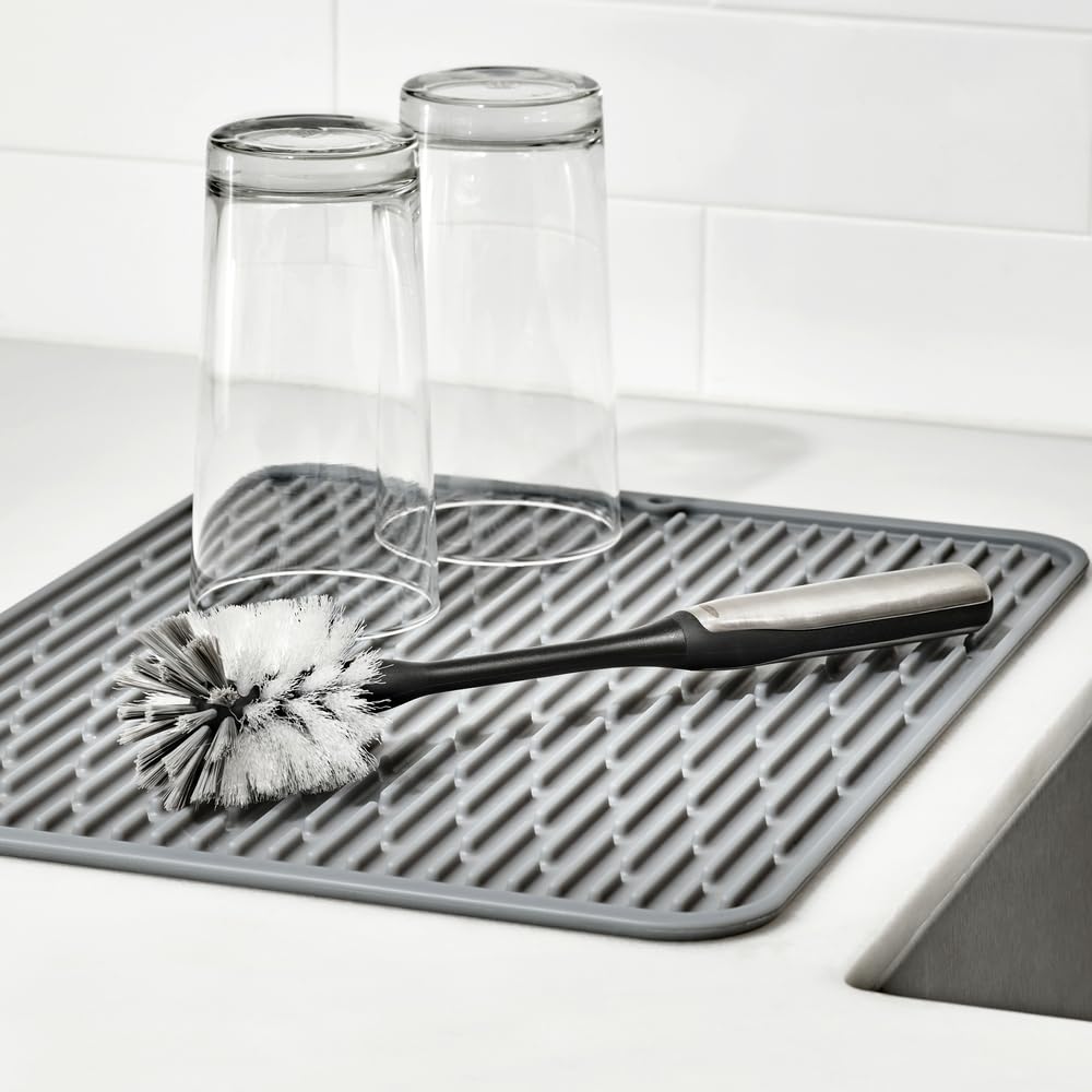 OXO Stainless Steel Bottle Brush for Water Bottle Replaceable Brush Cleaning,