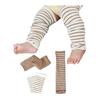 [Maison Peony] 3-Pair Set Cotton Baby Line Leg Warmers Baby Border Pattern Warmer Cotton Newborn 1 Year Old 2 Year Old 3 Year Old Gift Present Baby