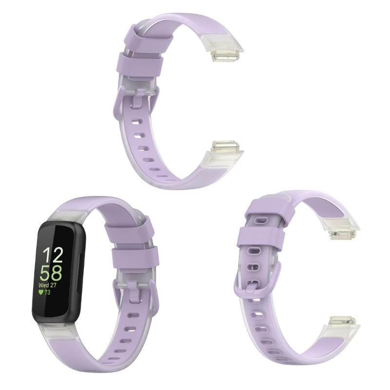 Clear Two Tones Fitness Band Breathable Soft Silicone Quick Change Accessory Simple Installation for Watch Inspire 3