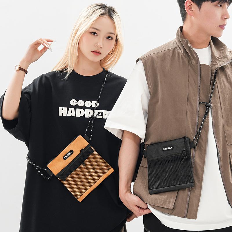 Sommer neue Mode trendig cool Werkzeugtasche Netztasche kleine quadratische Tasche Japanisch und Koreanisch einfach Handy Münztasche