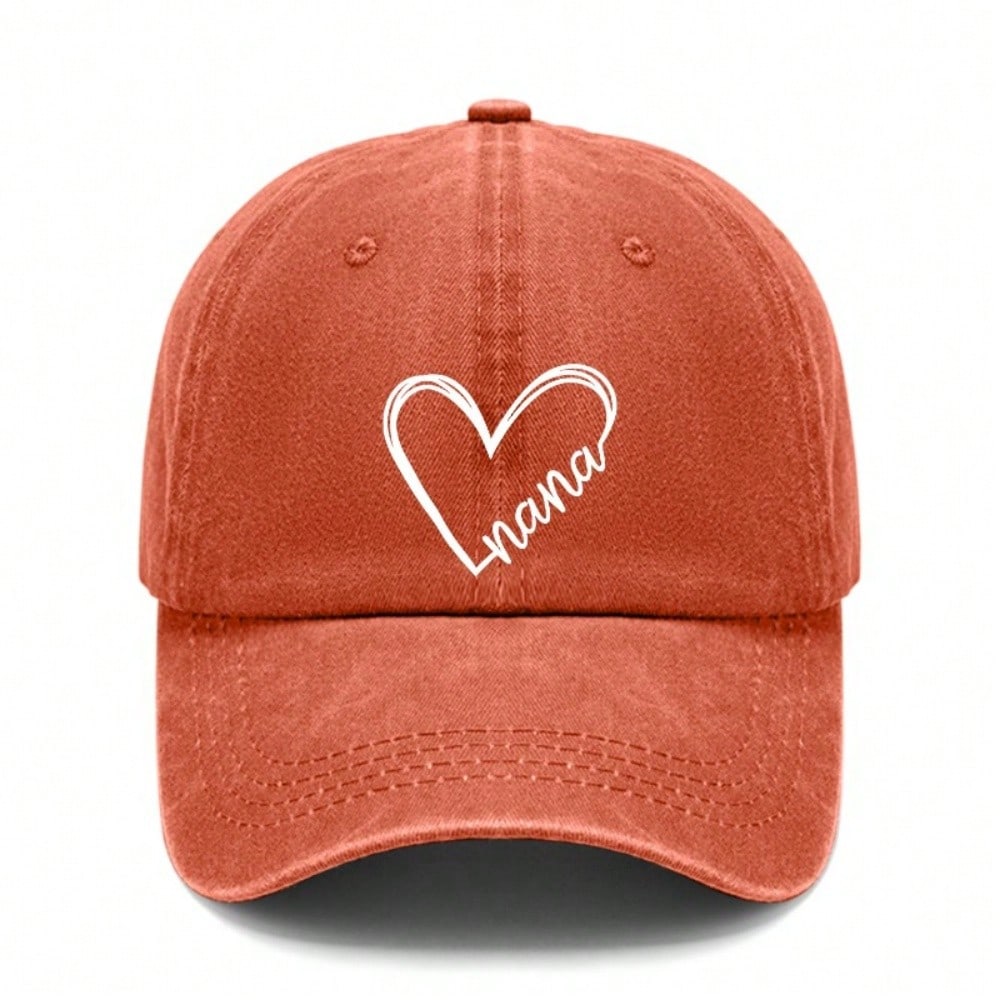 Unisex Nana Print Baseball Cap | Soft Fabric Adjustable Curved Brim Casual Streetwear Baseball Hat For Mother's Day Gift