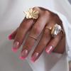 Hochwertige tragbare künstliche Nägel im Mandel-Nude-French-Stil – mittellange und lange Nagelspitzen