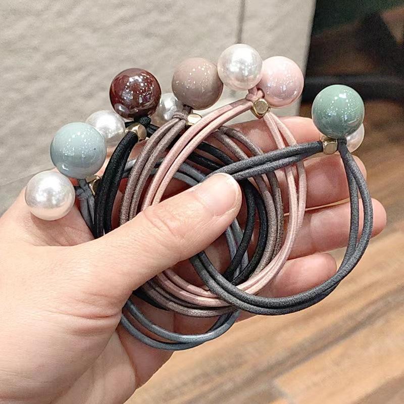 New Minimalist Hair Band Hairpin for Girls To Style Their Hair Elastic Hair Accessory with A Leather Cover