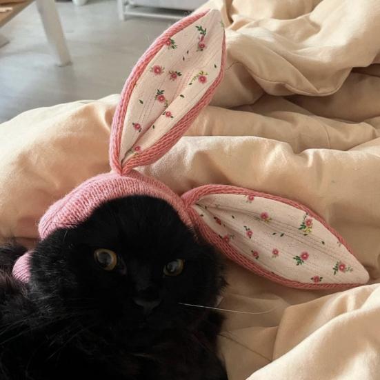 Cappello Lavorato a Maglia con Simpatici Orecchi da Coniglio Tieni Caldo Autunno Inverno Ornamentale Oggetti di Scena per Foto