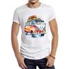 Vintage Painted Campervan Packing Men T Shirt Graphic Go Camping Sport Cloth Retro Camper Bus Tops Hipster Tee