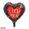 Qianshun Heart-shaped Aluminum Foil Balloons 18 Inch Silk Screen Printed I Love You Helium Wedding Valentine's Day Decoration