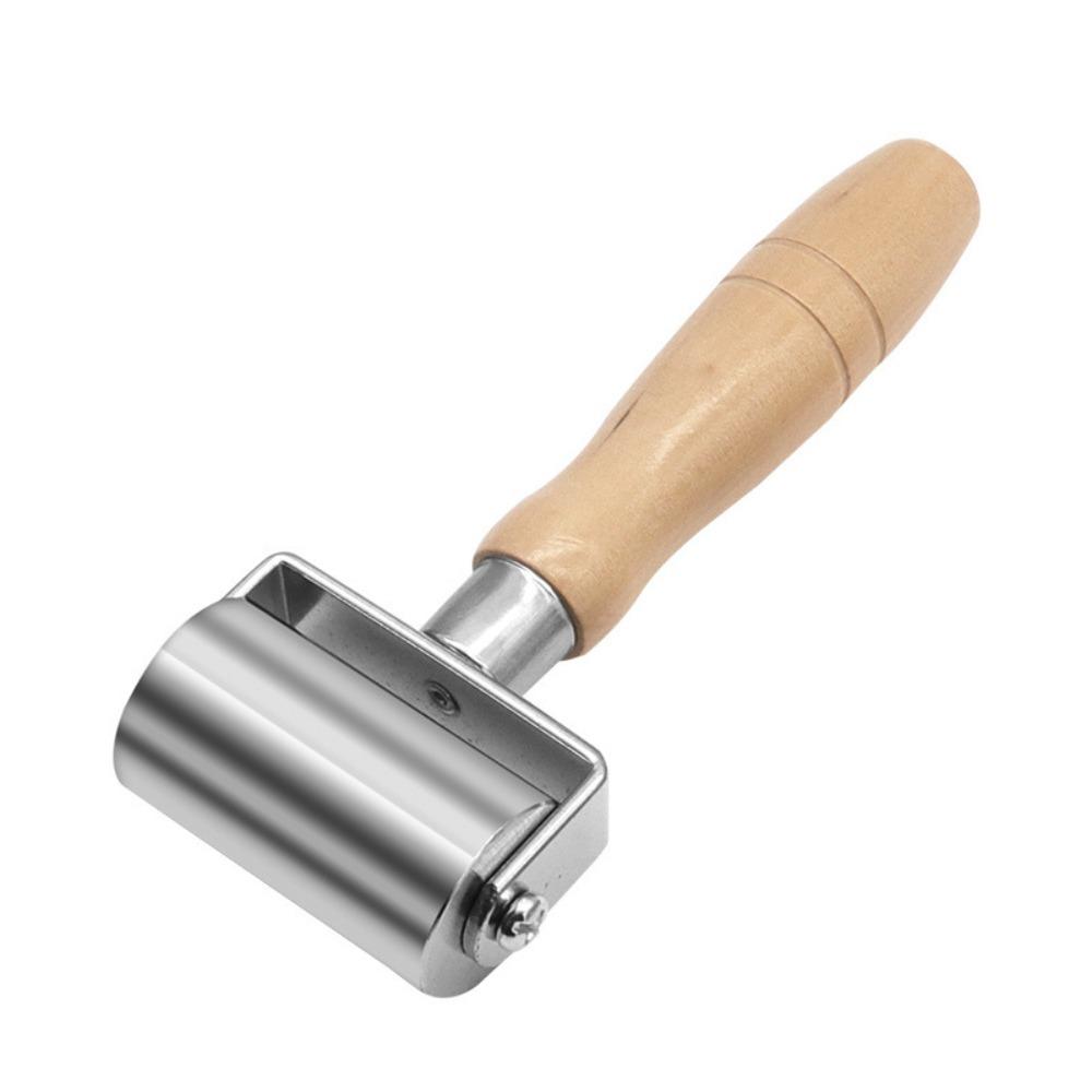 Wooden Handle Leather Press Edge Roller Iron Roll Edge Pressing Leather Roller Tool Platen Tools Handmade Design