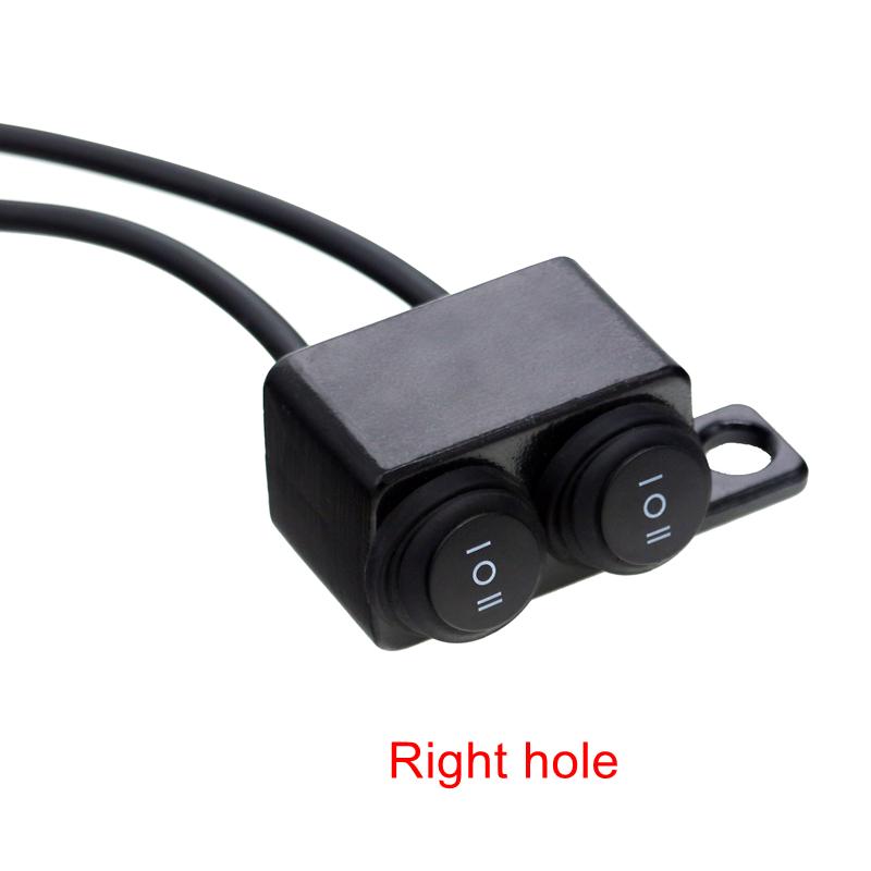 LMoDri Motorcycle Handlebar Switches On/off Button Connector Push Dual Button Waterproof Switch For Motorbike ATV Scooter