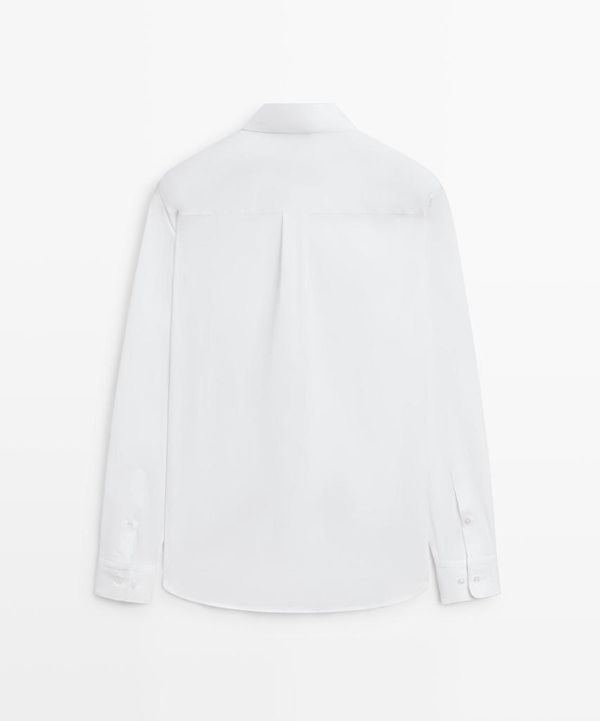 Masimodutti Cotton Blend Stretch Shirt