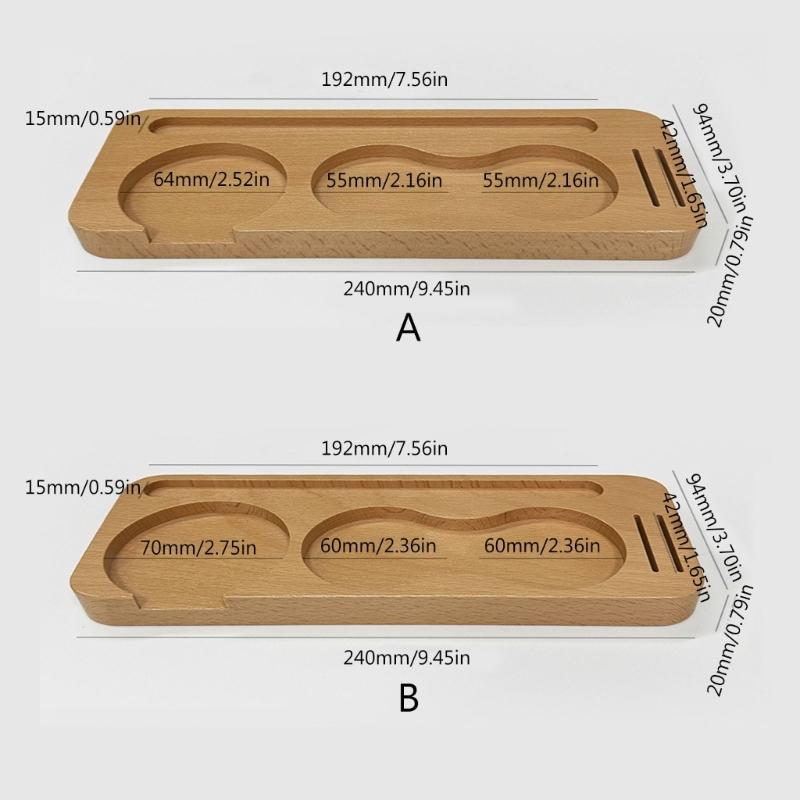 Natural Grinder Base Espresso Tamper Stand Solid Coffee Tamper Bases Wood Material Must Have Tool for Coffee Enthusiasts