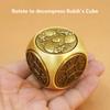 Rotating Six-Faced Chinese Lucky Coin Spinner Fidget Toy Stress Anxiety Relief Sensory Focus Tool For Birthday Christmas Gift