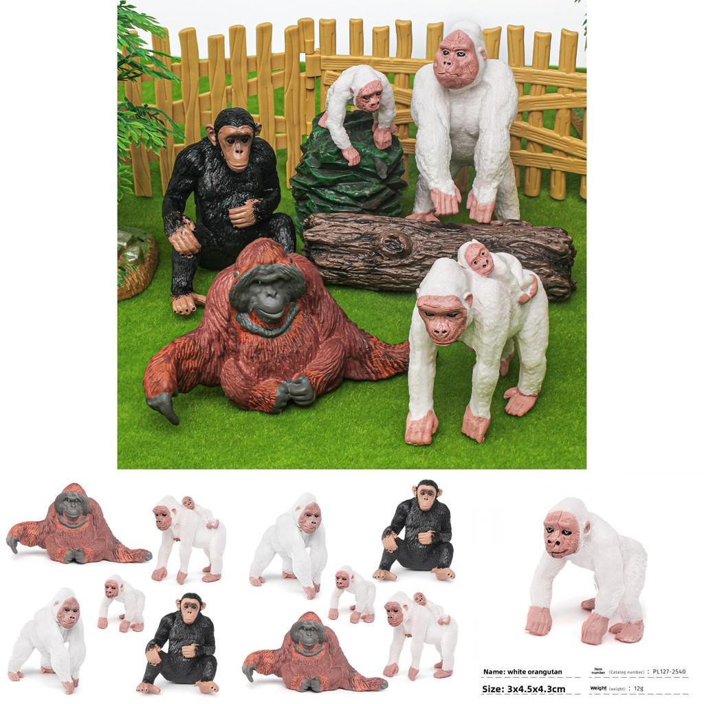 Realistic Gorilla Nature Scene Pvc Statue For Kids Educational Play