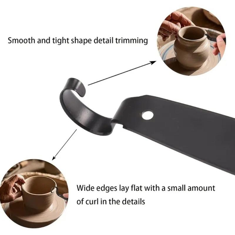 Pack of 2 Portable Stainless Steel Double Headed Pottery Tool Designs for Easy Ceramic Trimming Create