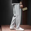Herbst Freizeit Herren Jogginghose Locker Weiter Beinschnitt Schweißhose Elastischer Bund Kordelzug Taschen Sporthose Herrenbekleidung