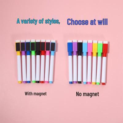 Magnetischer löschbarer Whiteboard-Marker mit Pinsel - Wasserbasiert, Bunt, Ideal für Lehrer und Kinder-Zeichenbretter