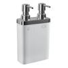 Dual Pump Soap Lotion Dispenser Countertop Organizer 2 Compartments Kitchen Bathroom Simplify Space Management Prevent Confusion