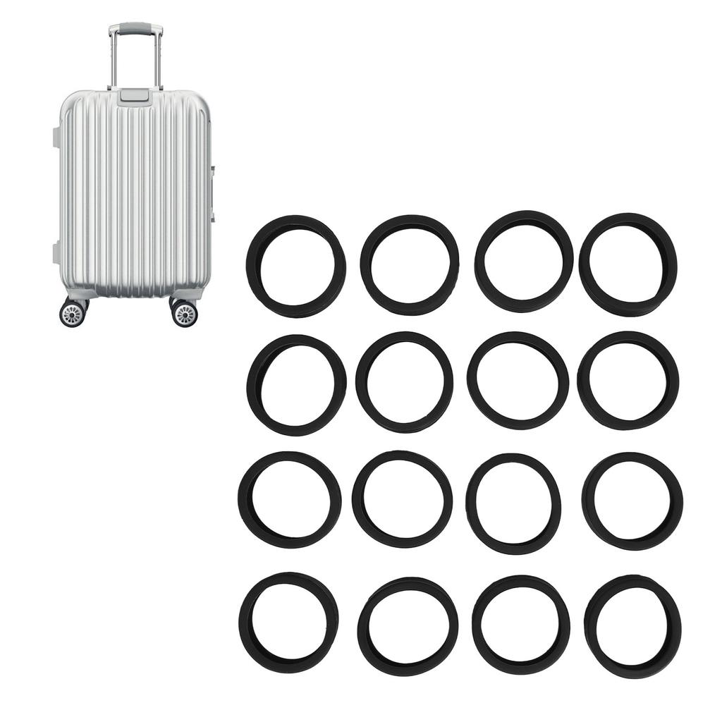 16pcs Luggage Wheel Cover Noise Reduction Vibration Damping Silicone Luggage Suitcase Castor Cover