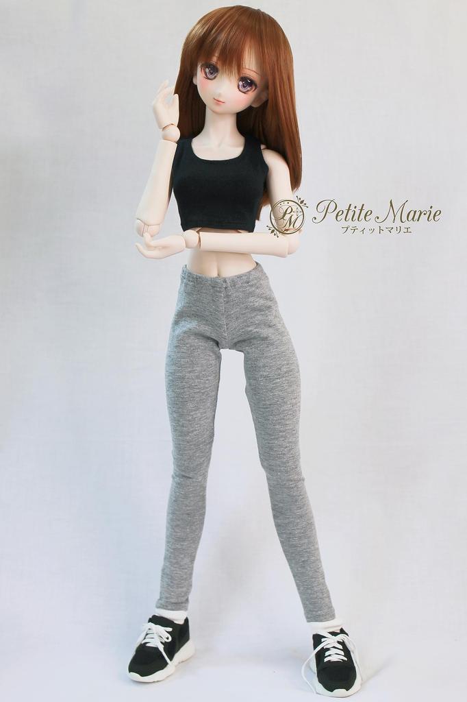 [Petite Marie] 13 DD Compatible 910 Length Leggings, Light Gray, Tights, Fitness Pants, Leggings, Daily Pants, Casual Pants, 60cm Doll, BJD, Doll