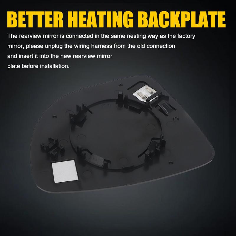 Auto Side Wing Heated Rearview Mirror Glass Lens For Renault Clio Iv 4 / Capt / Zoe 2012- For Nissan Micra Leaf 2017-