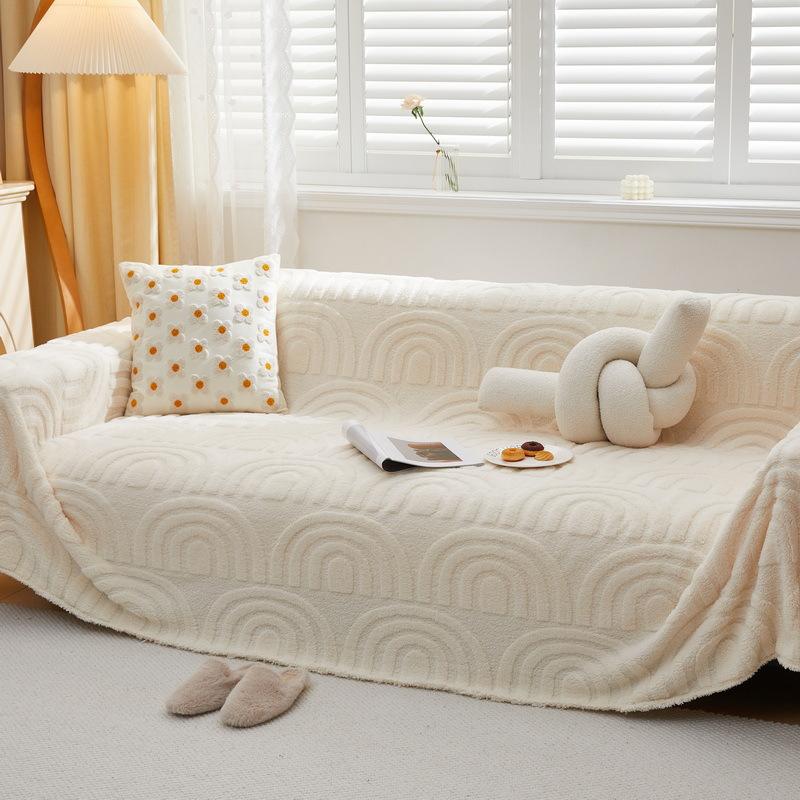 

Чехол на диван, ткань, высококачественное покрытие, полотенце, все включено, зимний плюшевый чехол для дивана, подушка для гостиной, светлая роскошь 180*130cm