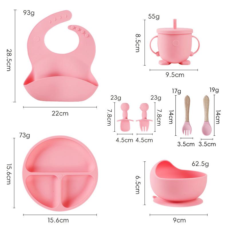 Silicone Suction Cup Bowl & Spoon Set for Babies - Children's Tableware