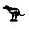 Eisenschild „Don't Pooping“ für den Garten, mit Aufschrift „Don't Dog Allowed Pooping“, Gartenführer, dekorativer Pfahl für Garten, Rasen, Hof