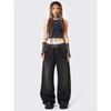 Foreign Trade Original Order Min * Ga American Vintage Washed Old Wide Leg Straight Baggy Jeans Brown Black 1374