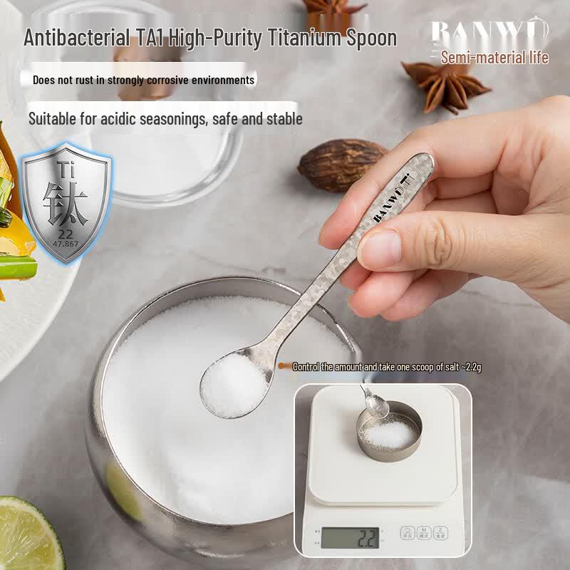 Pure Titanium Mini Seasoning Salt Spoon