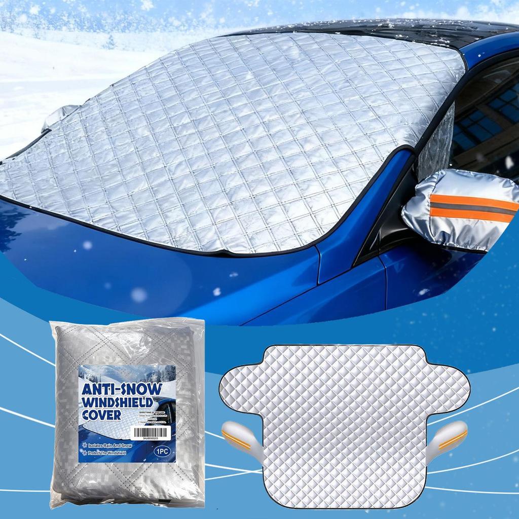 Winter Car Windshield Ice Snow Cover Silver-coated Cloth Waterproof Windproof Foldable Protector Car Snow Protective Cover