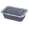 Minai Disposable Rectangular Plastic Food Container with Lid