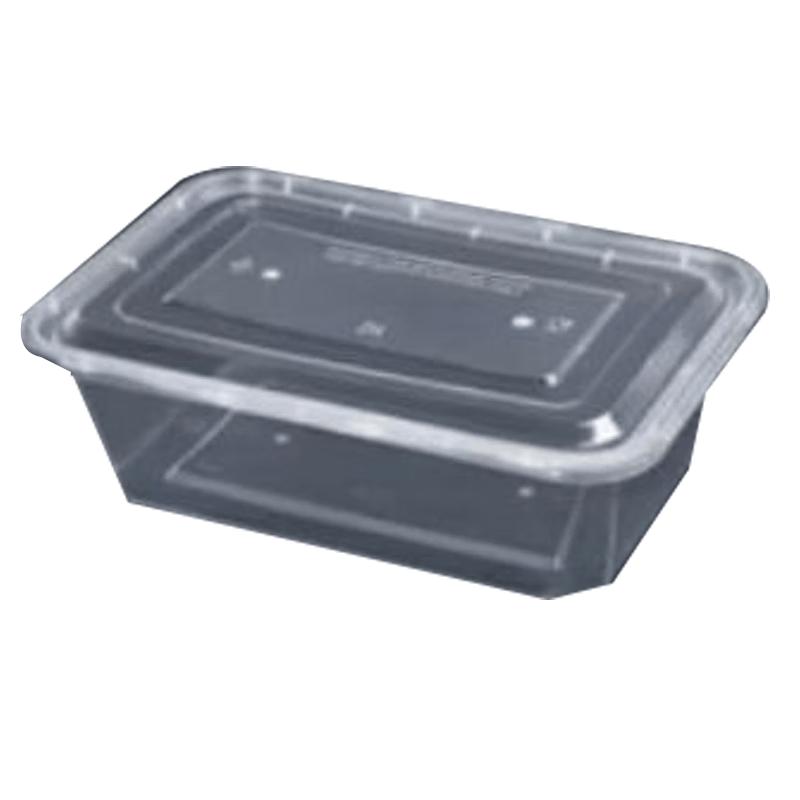 Minai Disposable Rectangular Plastic Food Container with Lid