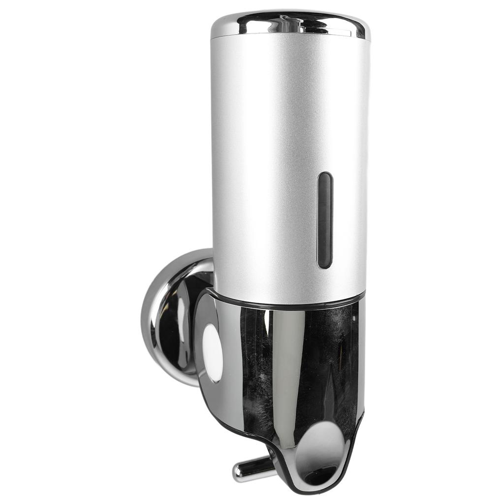 Wall Mounted Soap Dispenser Silver ABS Conditioner Body Wash Dispenser 500ml Soap Liquid Holder for