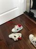 Cute Cartoon Embroidery Parent-Child White Shoes - Girls' and Boys' New Year's Style Versatile Sneakers for Spring 2026.