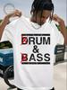 Casual Graphic Tshirt - Drum and Bass Print