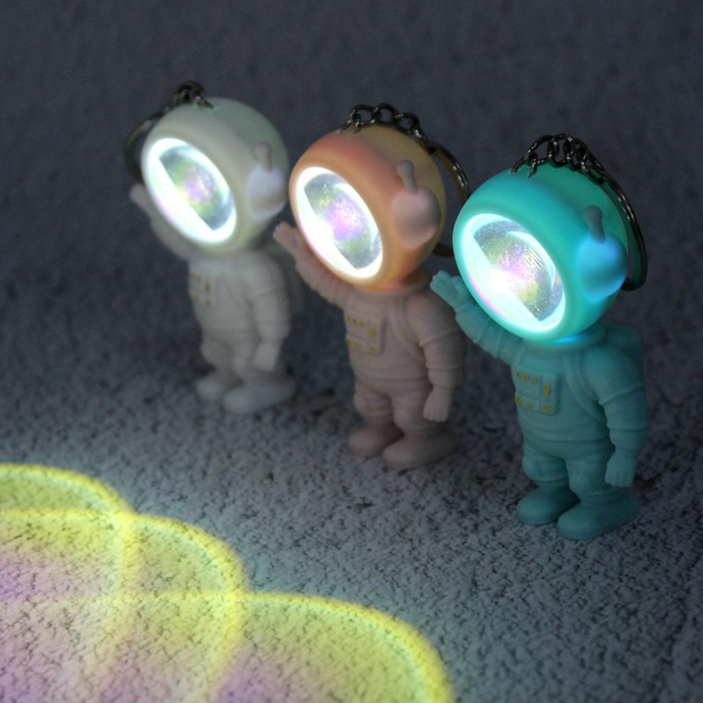 Astronaut Sunset Projector Light Keychain Women Purse Handbags Charm Keychain