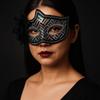 Feather Flower Mask Plastic Masquerade Mask Halloween Party Mask  Halloween Party