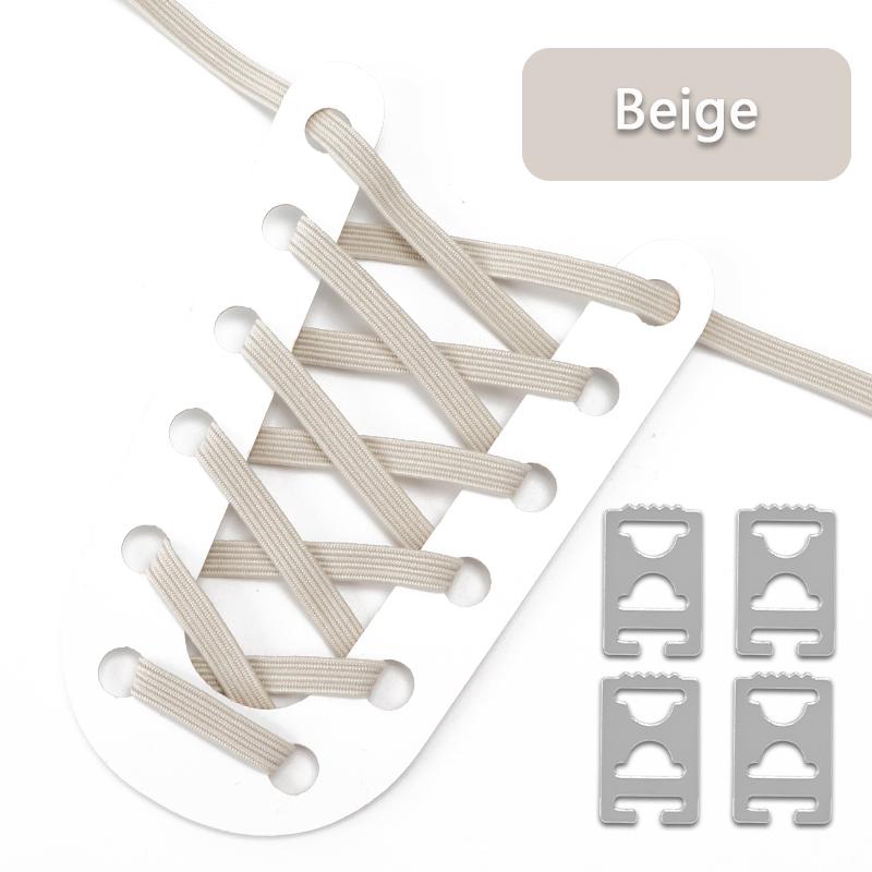1 Pair Elastic No Tie Shoe Laces Anchors Flat Shoelace Lock Clip for Adults and Kids Tieless Shoelaces for Sneakers