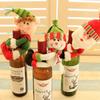 Objímky na láhev Santa & Sněhulák - Vánoční dekorace na víno a šampaňské