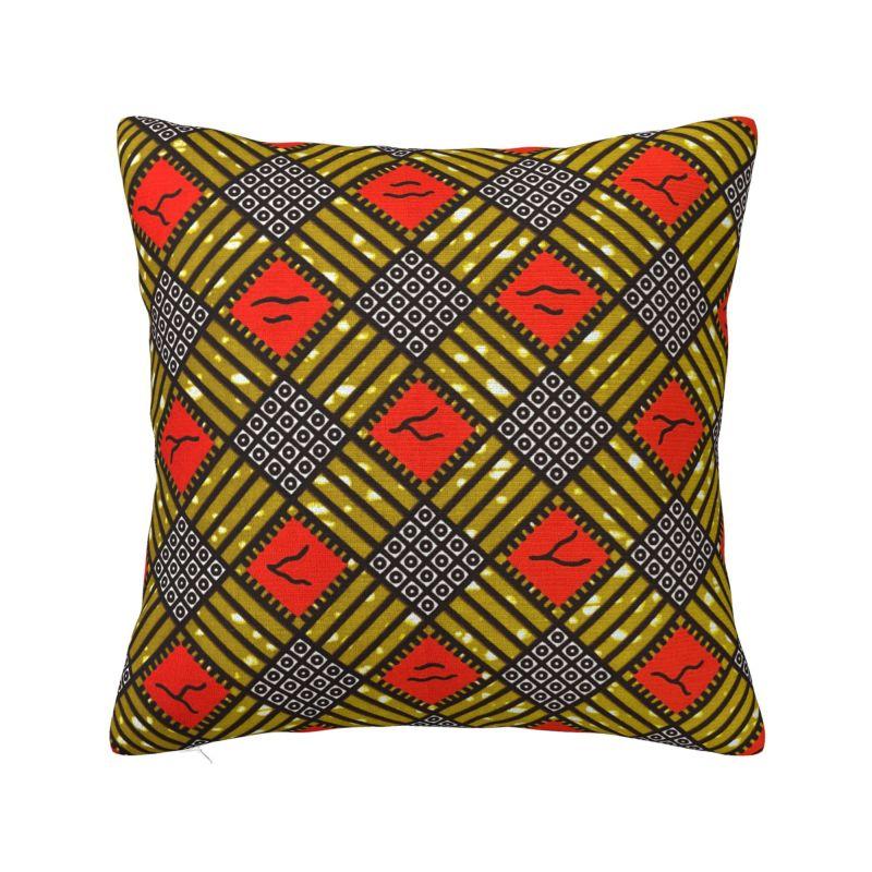 Afrikaanse Etnische Ankara Stijl Kussenhoes x cm Polyester Zachte Plaid Kussenhoes Voor Bank Zitdecoratie Beddengoed Kussensloop