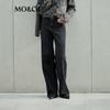 MO&Co. Women's Slim Fit Distressed Black Denim Jeans