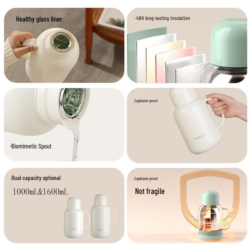 Fuguang Large Capacity Insulated Thermos Flask for Home, Office, or Dormitory Use