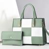 Fashion Color Blocked Checkered Pattern Women Casual Shoulder Bag For Daily Use